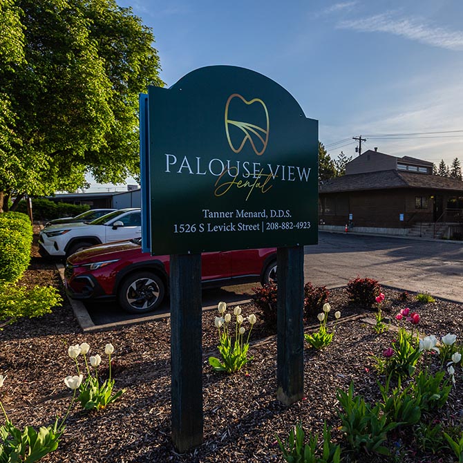 The signage outside the Palouse View Dental in Moscow, ID